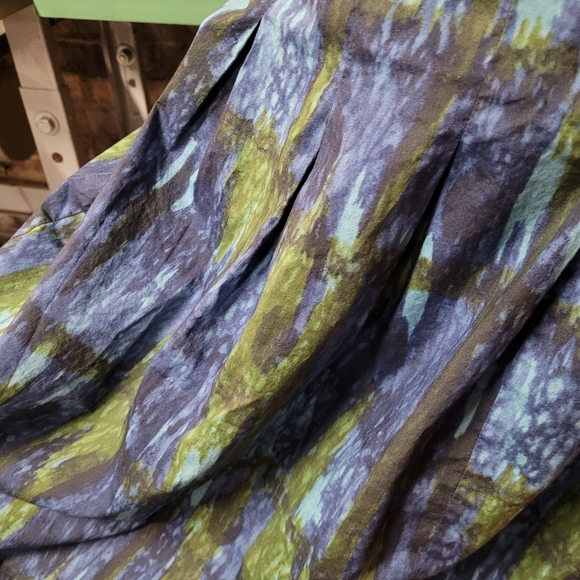 Talbots blue Green pleated skirt 6 petite - Picture 4 of 7